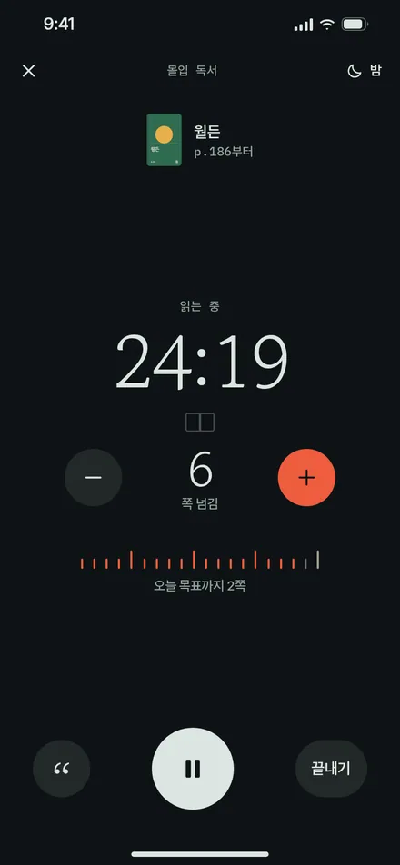 몰입 독서 · 밤