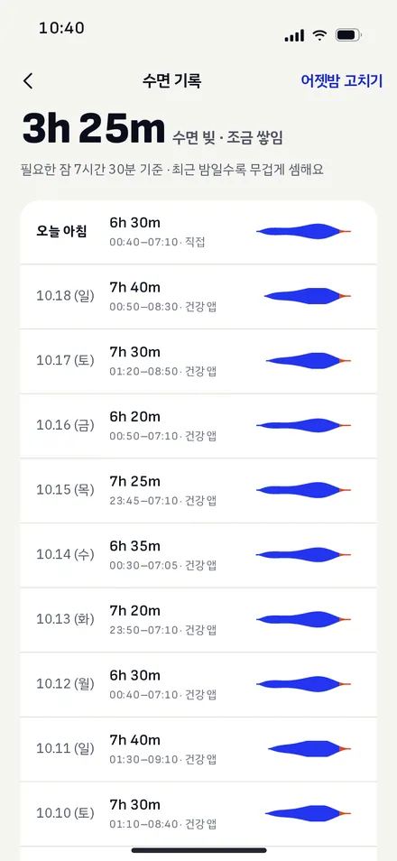 수면 기록