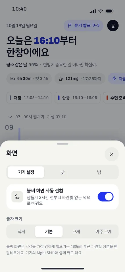 화면 테마