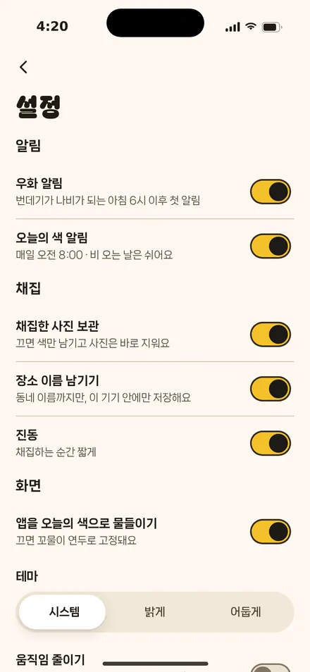 설정